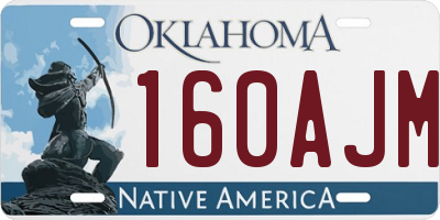 OK license plate 160AJM
