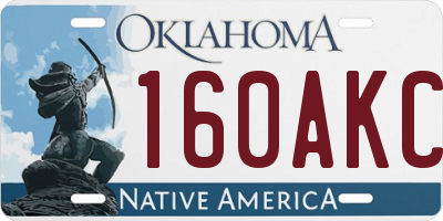 OK license plate 160AKC