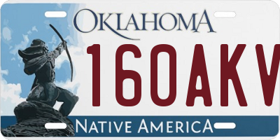 OK license plate 160AKV