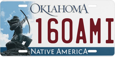 OK license plate 160AMI