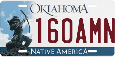OK license plate 160AMN