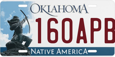 OK license plate 160APB
