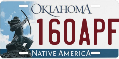 OK license plate 160APF
