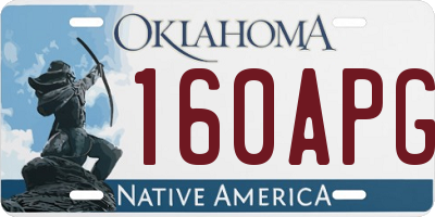 OK license plate 160APG
