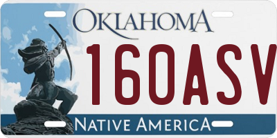 OK license plate 160ASV