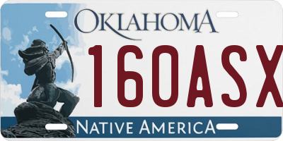 OK license plate 160ASX