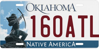 OK license plate 160ATL