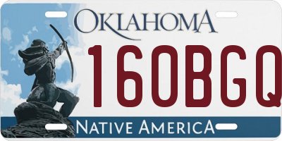 OK license plate 160BGQ