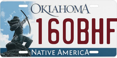 OK license plate 160BHF