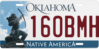 OK license plate 160BMH