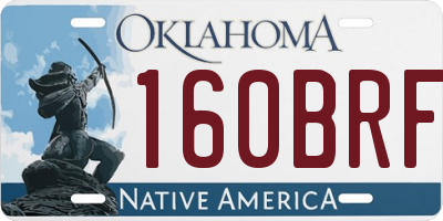 OK license plate 160BRF