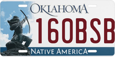 OK license plate 160BSB
