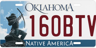OK license plate 160BTV
