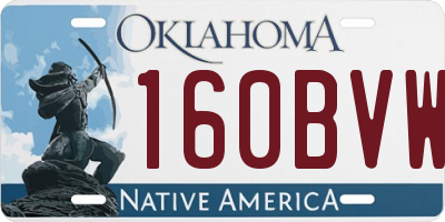 OK license plate 160BVW