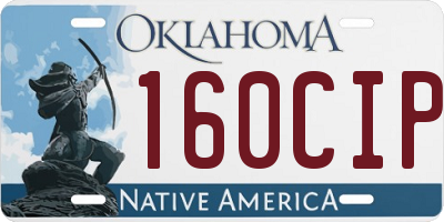OK license plate 160CIP