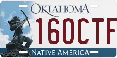 OK license plate 160CTF