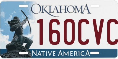 OK license plate 160CVC