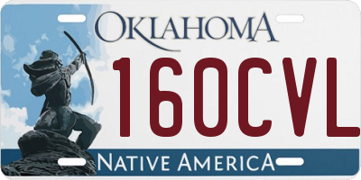 OK license plate 160CVL