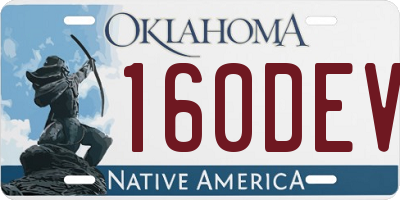 OK license plate 160DEV