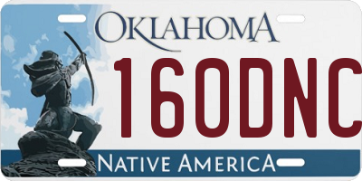 OK license plate 160DNC