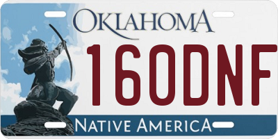 OK license plate 160DNF