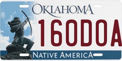 OK license plate 160DOA
