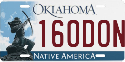 OK license plate 160DON