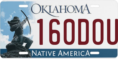 OK license plate 160DOU