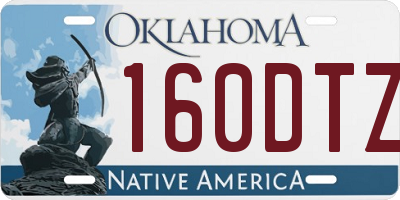 OK license plate 160DTZ