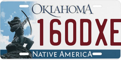 OK license plate 160DXE