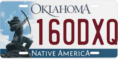 OK license plate 160DXQ
