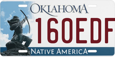 OK license plate 160EDF