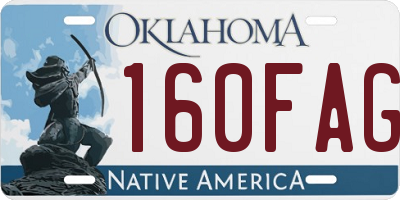 OK license plate 160FAG