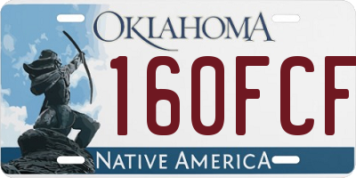OK license plate 160FCF