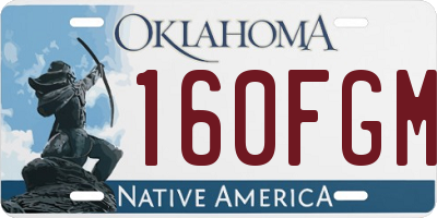 OK license plate 160FGM