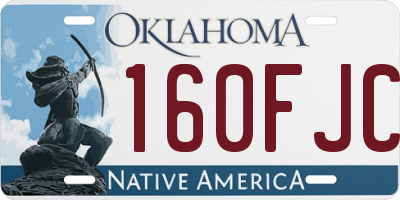 OK license plate 160FJC
