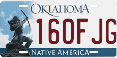 OK license plate 160FJG