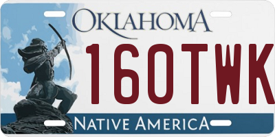 OK license plate 160TWK