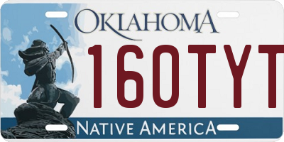 OK license plate 160TYT
