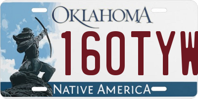 OK license plate 160TYW