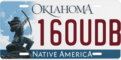 OK license plate 160UDB