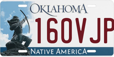 OK license plate 160VJP