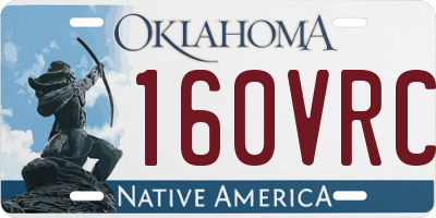 OK license plate 160VRC