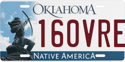 OK license plate 160VRE