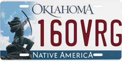 OK license plate 160VRG