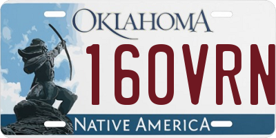 OK license plate 160VRN