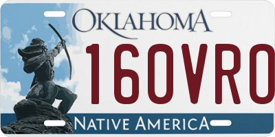 OK license plate 160VRO