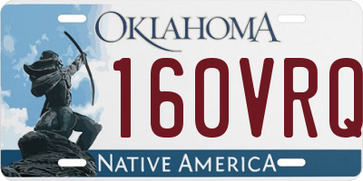 OK license plate 160VRQ