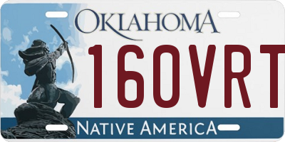 OK license plate 160VRT