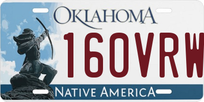 OK license plate 160VRW